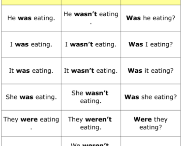 English Past Continuous Tense and Example Sentences
