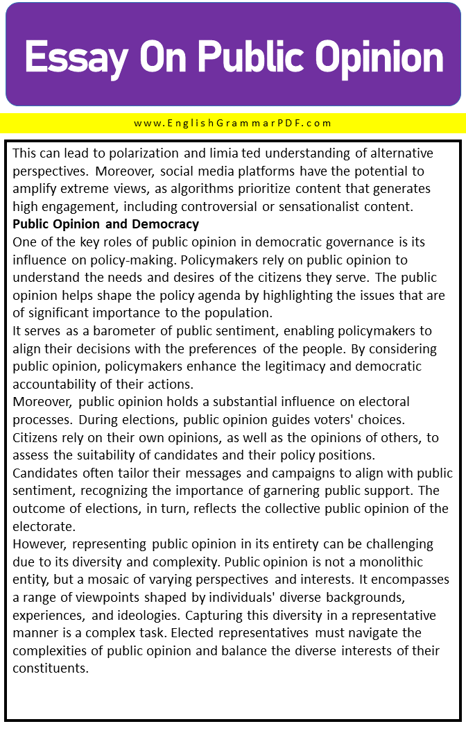 essay on public opinion 3