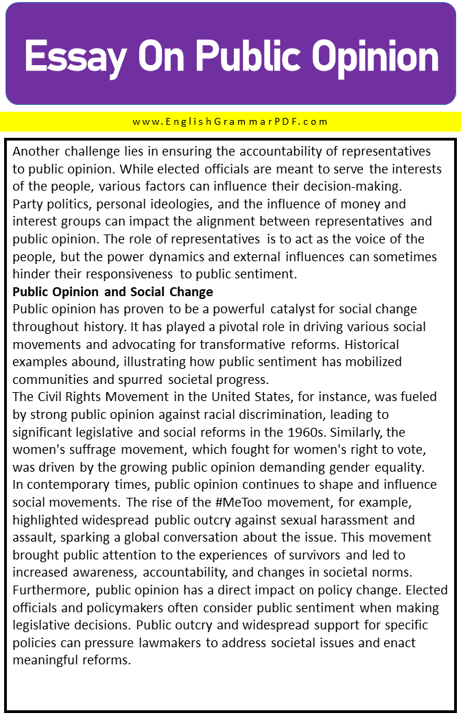 essay on public opinion 4