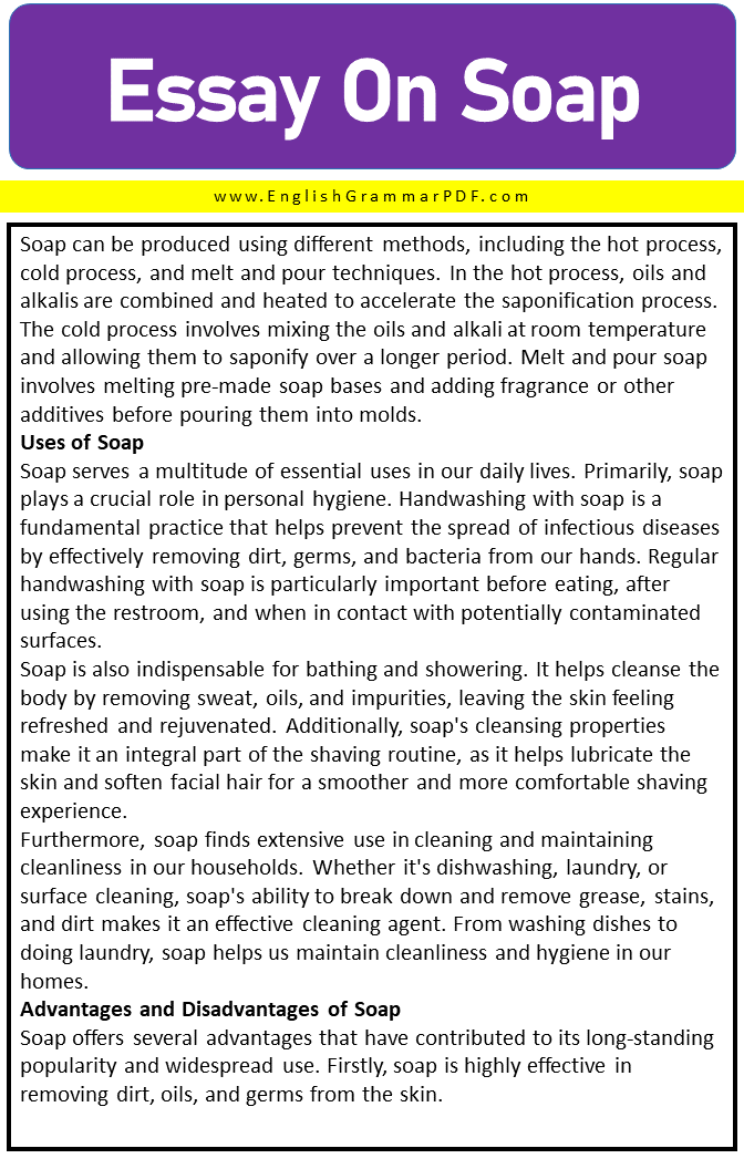 essay on soap 1